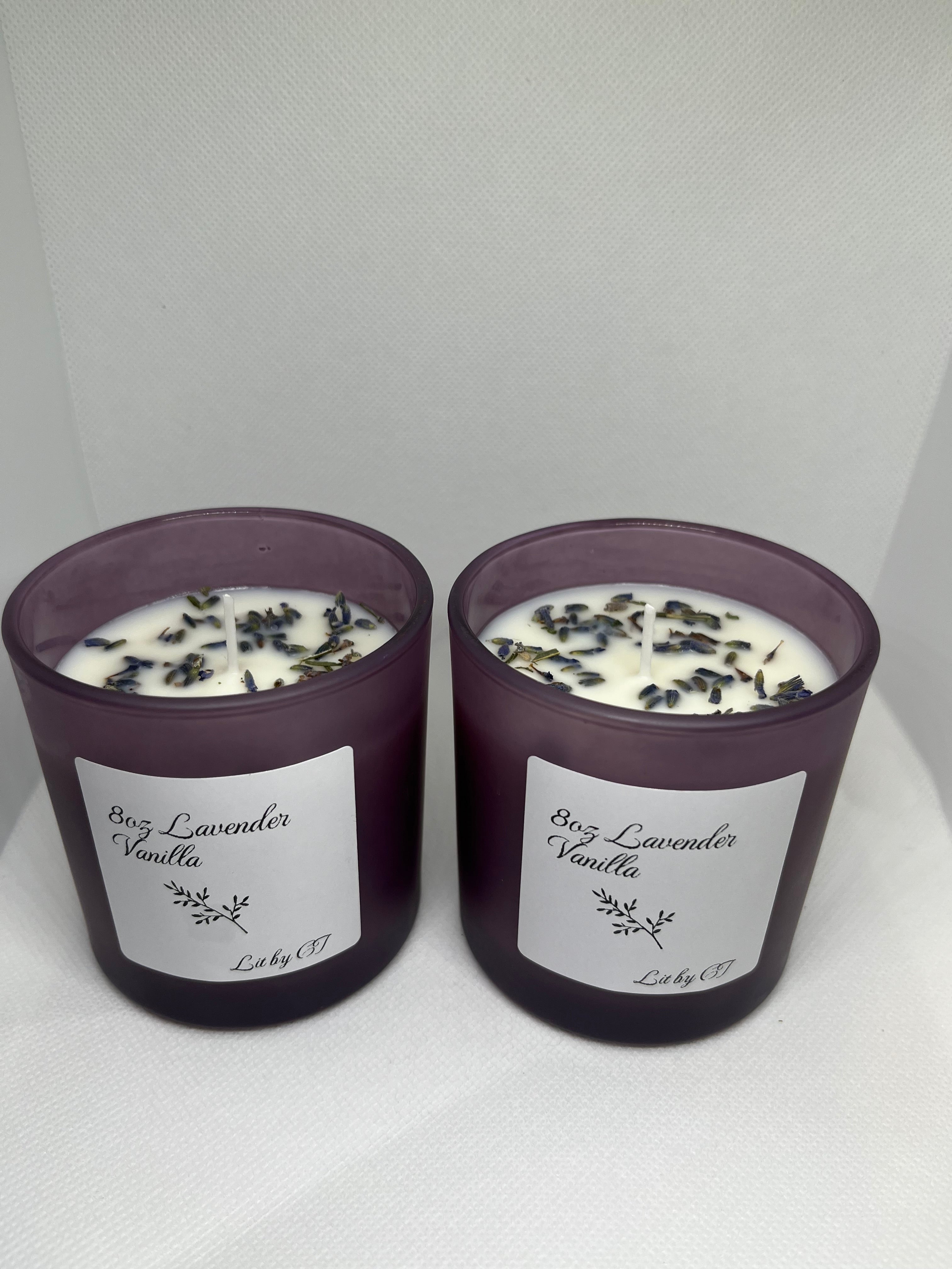 8 oz Lavender Vanilla-Purple jar