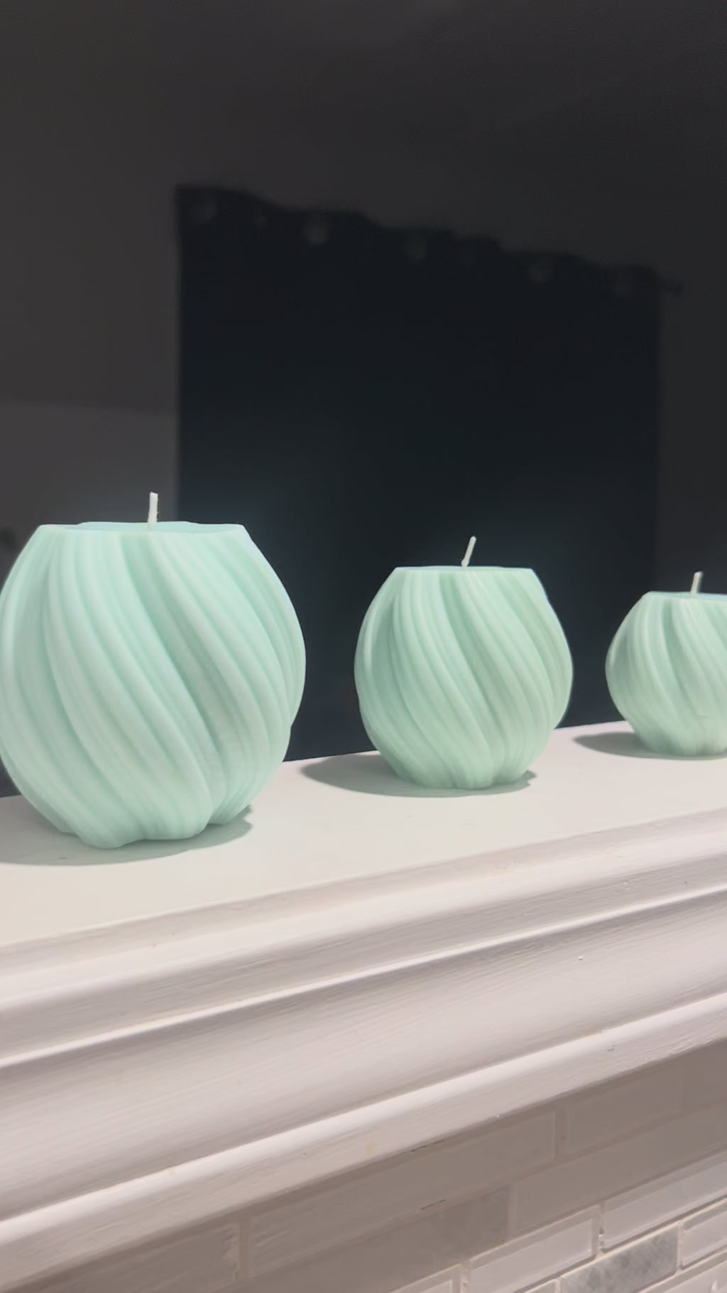 Elegant Geometric set of 3 Candles